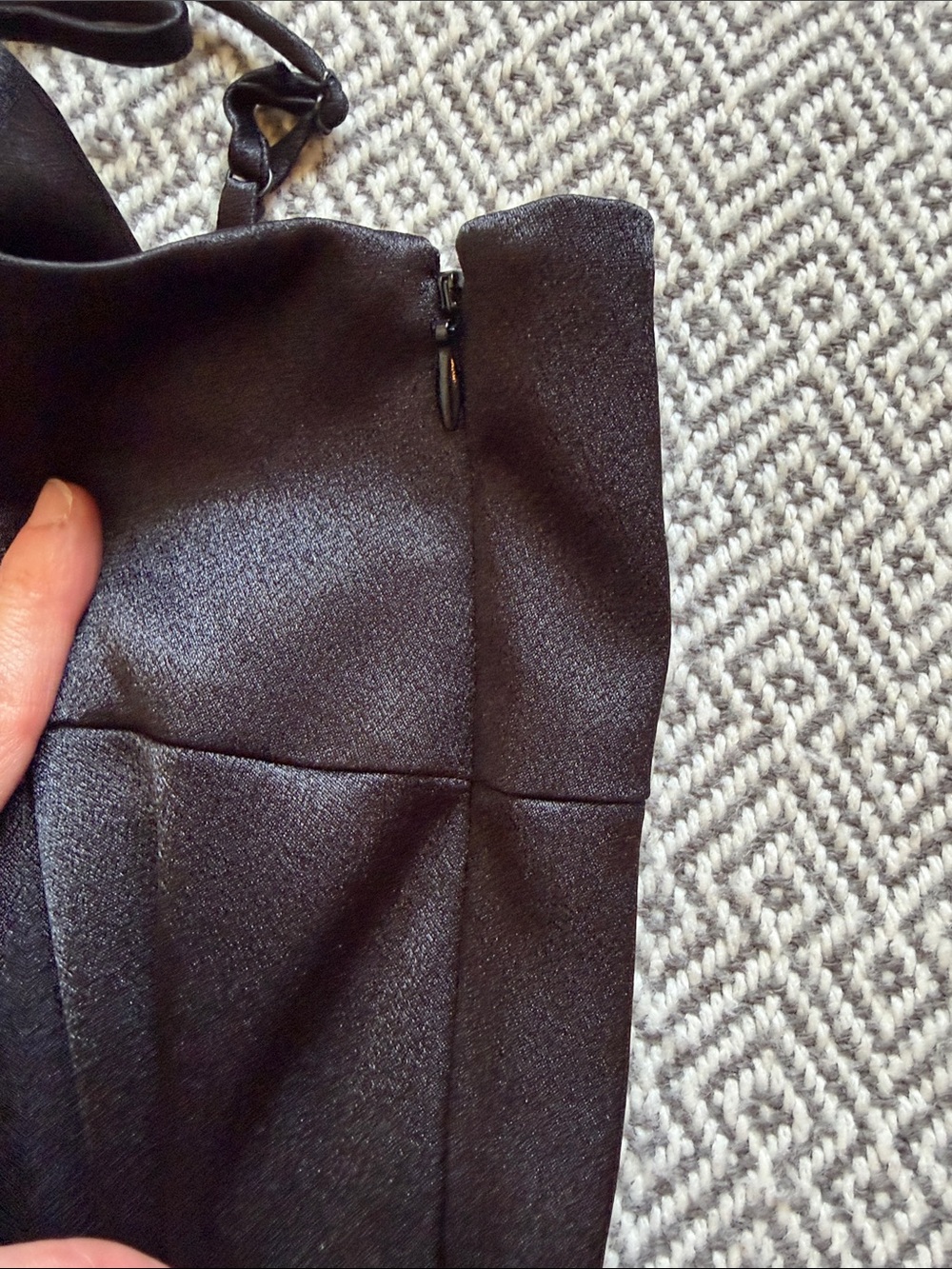 Gianni Bini Elegant Black accordion Dress with adjustable Spaghetti Straps - Picture 11 of 16